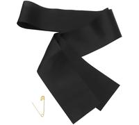 ELAYARD Banda Decorativa Negra para Ceremonias Alfiler Fajín Liso DIY para Graduación Bodas y Fiestas Banda para Concursos de Belleza y Eventos Obsequios Accesorio Personalizable para