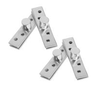 ELAYARD Bisagra Oculta de Acero Inoxidable 360° con Eje Central Juego de 4 Piezas Bisagra Pivotante Pequeña Cepillada para Puertas de Madera Resistente Corrosión y Silenciosa Uso