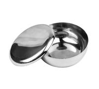 ELAYARD Bol de Afeitar Inoxidable con Tapa Durable y Portátil para Hombres Tazón para Espumar Jabón de Afeitar Clásico Accesorio para Afeitado para Cuidado Masculino