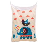 ELAYARD Bolsa de Ropa Sucia Colgante de Tela Oxford con Diseño de Elefante Gran Capacidad 72X51 CM Incluye 2 Ganchos de Acero Inoxidable y 2 Ganchos Adhesivos sin Marcas Organizador de