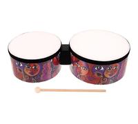 ELAYARD Bongós Infantiles de 7 y 8 Pulgadas con Piel Sintética, Instrumento de Percusión para Educación Musical y Desarrollo Motriz, Juego de Tambores Principiantes