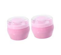 ELAYARD Borla de Polvo para Ñiño de Felpa 2 Unidades Tamaño Pequeño Mango Aplicador para Uso Después del Baño y Días Calurosos, Adecuada para Piel Sensible y Viaje, Color Rosa