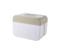 ELAYARD Caja Botiquín Portátil de Plástico con Doble Capa y Asa Organizador Multifuncional para Almacenamiento de Medicina Hogar y Viajes Modelo Mediano Color Marrón