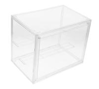 ELAYARD Caja de Almacenamiento Acrílica Transparente con Tapa y Divisor Ajustable Vitrina Pequeña para Figuras y Muñecas Organizador Resistente al Polvo para Colecciones y Exhibición