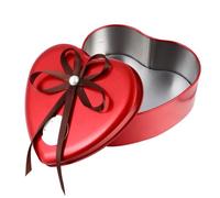 ELAYARD Caja de Hojalata en Forma de Corazón Roja para Dulces de Boda Diseño Creativo, Fácil de Llevar y Abrir, Adecuado para Fiestas y Festivales Color