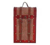 ELAYARD Caja de Madera Vintage para Botellas de Vino Soporte Robusto para Botellas con Cierre Seguro y Correas PU Portabotellas Rústico Marrón para Bodas Decoración de Bar Casa