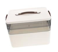 ELAYARD Caja Organizadora de Grande Capacidad con Cerradura y Compartimentos Transparentes Almacenamiento Seguro y Compacto para Botiquín Casero y Viaje