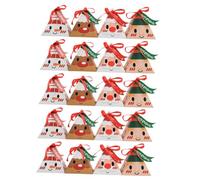 ELAYARD Cajas Navideñas para Dulces de Papel 24 Piezas Mixtas Estuches Pequeños para Regalos y Fiestas Contenedores Prácticos para Turrón y Galletas