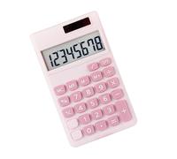 ELAYARD Calculadora Solar Portátil Mini para Estudiantes Calculadora de Oficina de 8 Dígitos Color Rosa Compacta y Ligera para Uso Diario