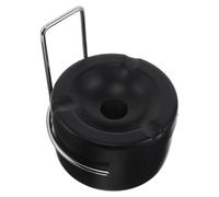 ELAYARD Cenicero de Acero Inoxidable para Pared con Tapa Negra, Antiviento y Antihumos, para Baño y Oficina, Cenicero Montado Pared, Adecuado para Hoteles y Espacios Comerciales