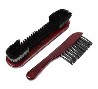 ELAYARD Cepillo para Mesa de Billar de Crin de Caballo 9 Pulgadas Juego de Limpieza para Mesa de Billar Inglés y Americano Color Rojo Herramienta Portátil para Mantenimiento y Limpieza