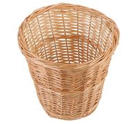 ELAYARD Cesto de Basura de Mimbre Elegante y Reciclable, Cesta Tejida a Mano Estilo Natural y Seguro para Decoración Interior del Hogar