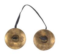 ELAYARD Címbalos De Dedo De Latón Dorado Para Música Étnica y Yoga, Platillos De Mano Pequeños Para Percusión, Accesorios Rituales Para Meditación y Ceremonias Espirituales