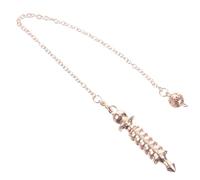ELAYARD Colgante de Péndulo Espiral de Aleación para Adivinación con Cadena Decorativa Accesorio de Joyería Ligero y Práctico para y Sanación Color Rosa Dorado