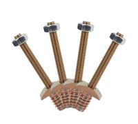 ELAYARD Conjunto 4 Piezas Herrajes para Conectores de Encimera de Muebles, Pernos de Tracción 8x80mm de Hierro, Diseño Media Luna, Fijación Pesada para Unión de Camas y Cocina