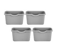 ELAYARD Cubo de Basura Colgante de Pared para Cocina Pequeño Gris Set de 4 Unidades Plástico Resistente Compostera de Cocina Adecuado para Espacios Reducidos y Puertas de Armarios