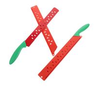 ELAYARD Cuchillo Cortador de Sandía y Fruta de Acero Inoxidable Borde Dentado Alargado Juego de 2 Piezas para Cortar Pan Pasteles y Cocina el Hogar Herramienta Versátil para Rebanar