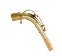 ELAYARD Cuello de Saxofón Alto Curvado de Latón Aislamiento Térmico Diámetro 245 MM Acabado Verde Antiguo Mástil para Saxofón Alto Corcho Natural Insonorizado Accesorio para