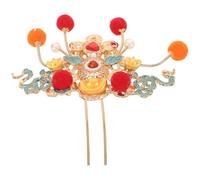 ELAYARD de pelo de año nuevo de pelo con cuentas tiara de boda china de la boda nupcial china de diamantes de imitación Red