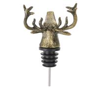 ELAYARD Decorativo Vertedor de Vino con Cabeza de Aleación de Zinc Práctico y Decantador para Botellas de Vino Cierre Hermético Antigoteo Color Bronce Antiguo para Navidad