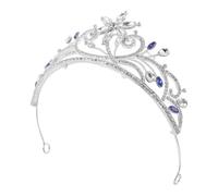 ELAYARD Diadema de Adorno Navideño Brillante Tocado de Tiara para Fiesta de Invierno Gemas de Imitación Accesorios Cabello Decoración de Princesa para Cumpleaños de Reina