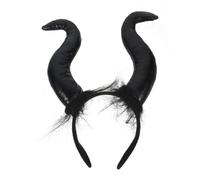 ELAYARD Diadema de Cuernos de Demonio Ligera y para Halloween Accesorio Cosplay para Fiestas Temáticas Decoración de Fiesta con Diseño de Cuernos Negros