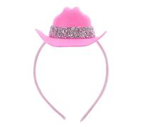ELAYARD Diadema Mini Sombrero de Copa Pequeño de 135 CM Color Rosa Detalles de Diamante Accesorio Ligero para Fiestas Temáticas Carnavales y Disfraces de Mujer