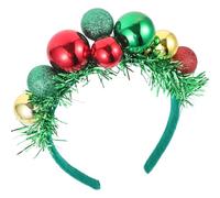 ELAYARD Diadema Navideña Creativa Bola Verde y Cintas para Decoración de Cabello Accesorios Navideños para Fiestas Tocado Festivo para Ambiente Alegre y Uso Cómodo