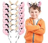 ELAYARD Diademas de Animales de Peluche 6 Piezas Aros Pelo para Niñas Accesorios para Fiesta Divertidos Tocados para Niños Decoración para Cumpleaños y Halloween