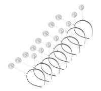 ELAYARD Diademas Pompones De Espuma Plateada 8 Piezas Tamaño Único Para Fiestas y Disfraces Niñas y Adultos Accesorios Divertidos Para Halloween y Eventos Sociales