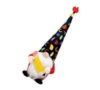 ELAYARD Enano de Regreso a Clases de Peluche sin Rostro Muñeco de Escritorio Tamaño Mediano Colores Vivos para Decoración Escolar y Oficina Adorno Original para Aula y Obsequio Docente