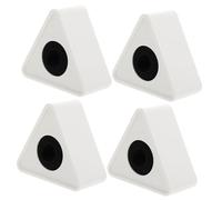 ELAYARD Estación 4 Piezas Abs Blanco Triangular para Entrevistas de Micrófono Identificación Fácil y Ajuste Seguro en Entornos de Entrevista