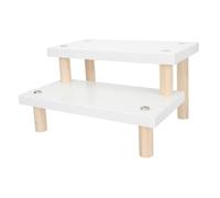 ELAYARD Estante de Madera para Figuras Escalonado Soporte de Exhibición Artesanal Multifuncional Organizador de Resistente y Decorativo Diseño Liso y Duradero para Mostrar Muñecos y