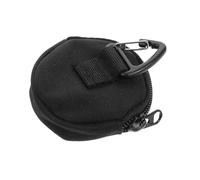 ELAYARD Estuche Mini Redondo para Almacenamiento de Llaves y Auriculares Cremallera Duradera, Tejido Oxford Negro, Monedero Pequeño Portátil para Viajes y Organización Diaria