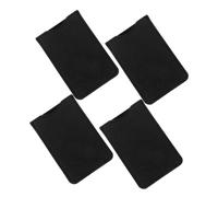 ELAYARD Estuche para Peines y Pinzas de Pestañas 4 Piezas Tamaño Compacto Piel Sintética Negra para Viaje y Uso en Hogar Funda Protectora