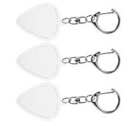 ELAYARD Estuche Transparente para Púas de Guitarra con Forma de Corazón Llavero Colgante Compacto para Almacenar 3 Unidades Soporte Organizador Portátil Adecuado para Músicos y