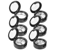 ELAYARD Estuches Redondos de Sombras de Ojos Vacíos de Plástico Negro, Recargables y Fáciles de Llevar, 6 Piezas para Maquillaje en Bodas y Conciertos Varios estilos
