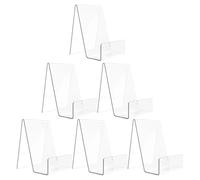 ELAYARD Expositor de Libros de Acrílico Transparente 6 Unidades para Biblioteca y Centros Comerciales Organizador de Escritorio Moderno y Resistente