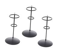 ELAYARD Expositor Metálico Para Conos De Helado 3 Unidades Diseño Resistente y Fácil De Limpiar Para Uso En Puestos De Comida y Ferias