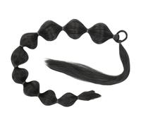 ELAYARD Extensión de Cabello Fácil de Usar con Burbujas Negra, Fibra de Alta Temperatura para Crear Peinados Naturales al Instante