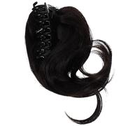 ELAYARD Extensión de Moño Pinza Segura para Mujer, Cabello Sintético Negro de Alta Simulación, Diseño Cómodo para Uso Diario en Navidad o Día Madre