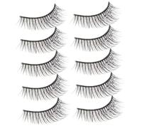 ELAYARD Extensiones De Pestañas Postizas Con Gemas 5 Pares Tamaño Natural Para Mujer Aspecto Natural Uso Diario Fiestas