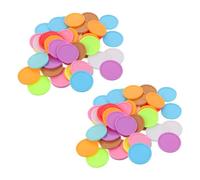 ELAYARD Fichas de Plástico de Colores Grandes 2 Cajas con 100 Piezas Material Didáctico Manipulativo para Primaria Juego Educativo de Operaciones Aritméticas con Caja de Almacenamiento