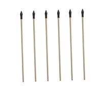 ELAYARD Flechas 43 Cm Punta de Goma, Juego Tradicional de 6 Piezas de Madera para Tiro al, Accesorio Seguro y Divertido para Actividades al Aire Libre