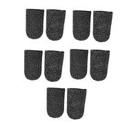 ELAYARD Fundas para Dedos para Juegos de Teléfono para Gaming, Transpirables y Elásticas, 10 Piezas Negras, Tamaño Único, Cómodas para Jugadores Móviles