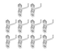ELAYARD Gancho para Herramientas de Garaje 10 Unidades de Metal Diseño Resistente para Montaje en Pared Adecuado para Ordenar Herramientas en Taller y Hogar