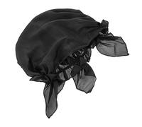 ELAYARD Gorro Satén para Dormir Adulto Gorro de Cuidado Transpirable Cómodo para Mujeres Embarazadas y Diario Protege Peinados y Absorbe Sudor Negro