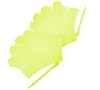ELAYARD Guantes Auxiliares de Natación de Silicona Fluorescente Verde Adultos, Manoplas de Entrenamiento Ajustables para Aprender a Nadar y Actividades Acuáticas
