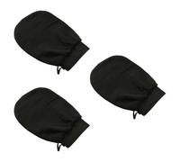 ELAYARD Guantes Exfoliantes Negros de Rayón para Ducha y Spa, Paquete de 3 Unidades Exfoliación Profunda y Masaje Corporal para Adultos