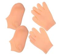 ELAYARD Guantes Hidratantes y Calcetines Suaves para Mujeres Reutilizables y Transpirables Protector de Piel para Manos y Pies Secos de Color Piel Cuidado Nocturno contra Sequedad
